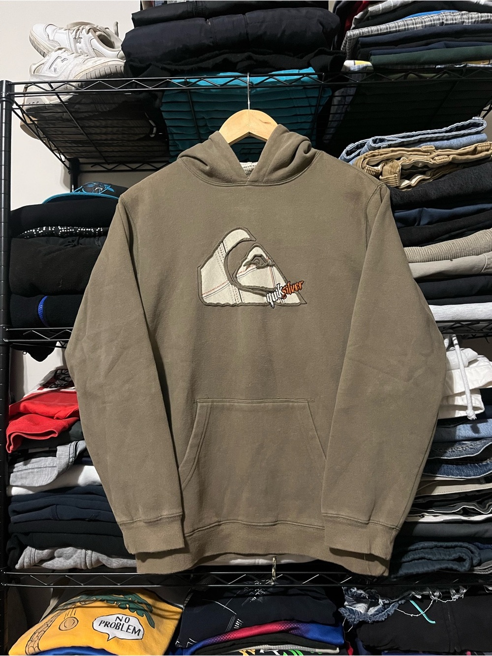 Quiksilver Olive Graphic Pullover Hoodie